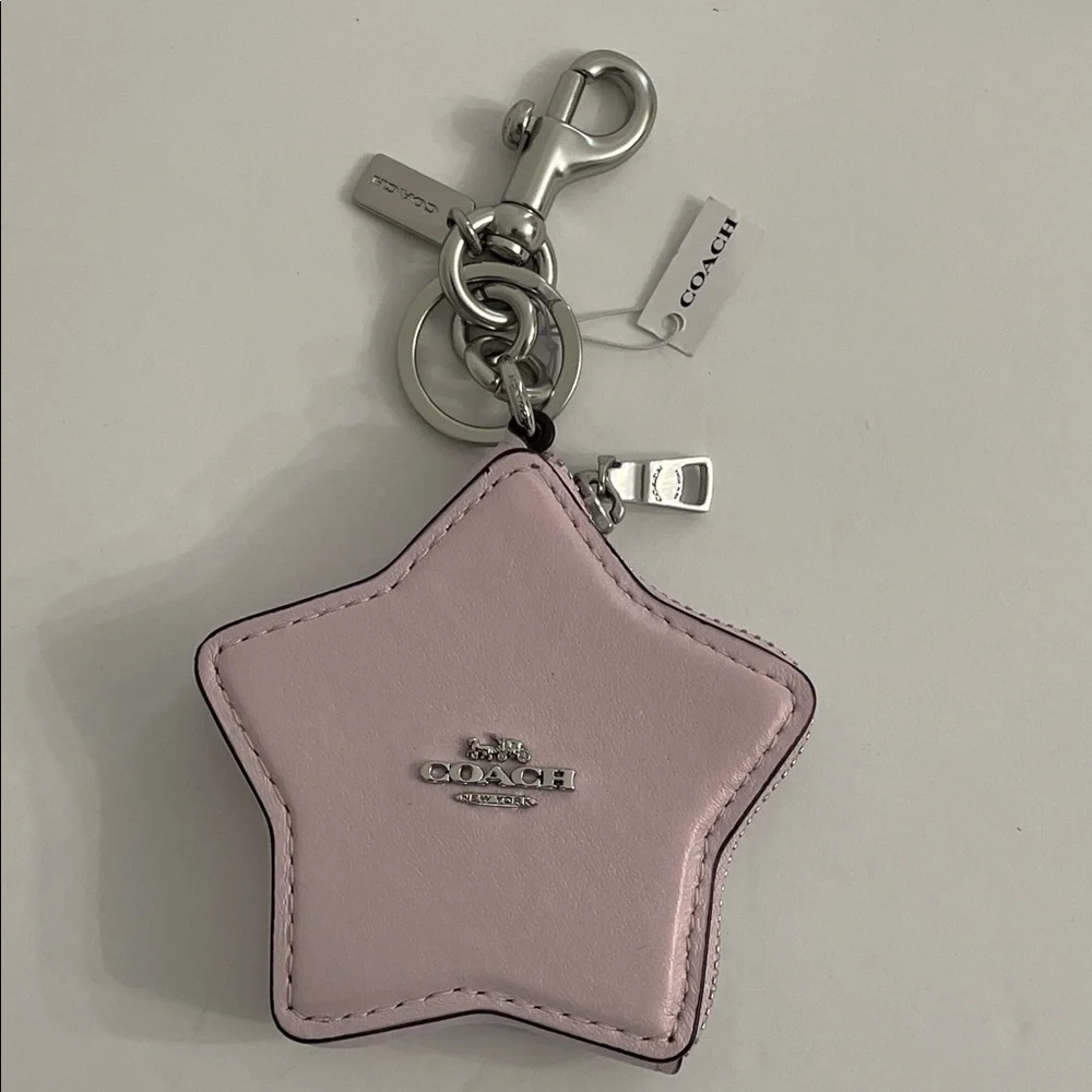 NWT Coach Star Bag Charm Coin Case Pouch Key Fob - Picture 3 of 11
